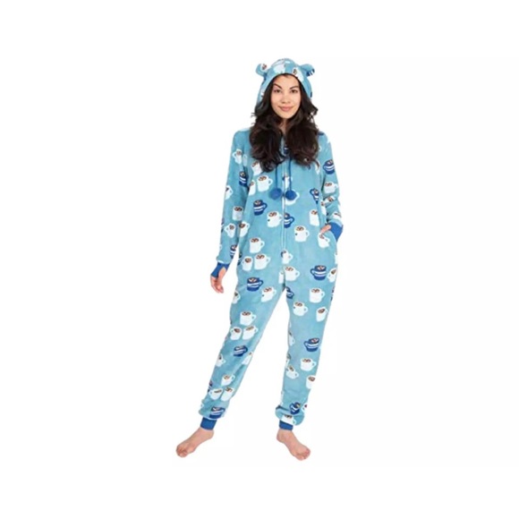 munki munki Other - Munki Munki Fleece Hooded One Piece Pajama With Pockets XL EUC